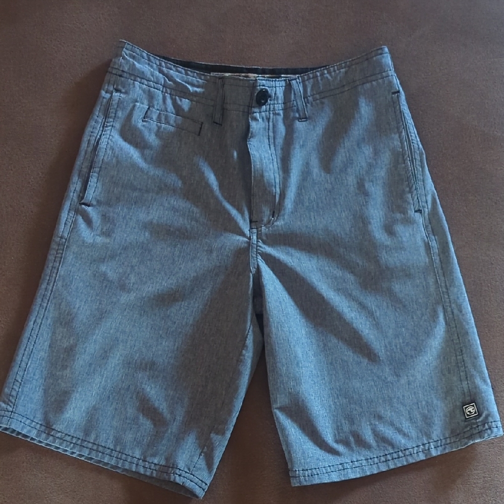 Blue Knee-Length Casual Shorts